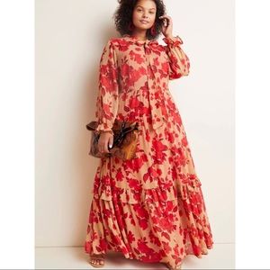 Anthropologie DanielRainn Rosalita Sheer Maxi Dress